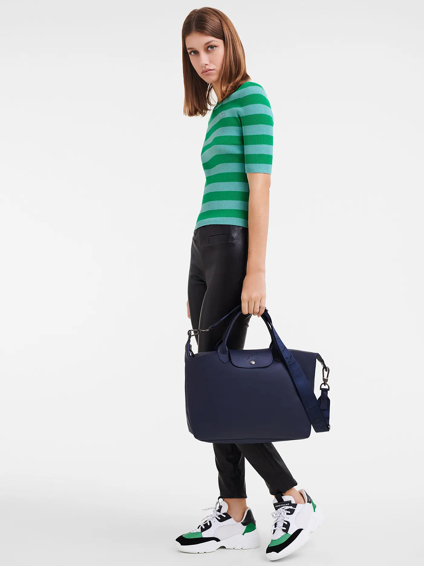 LONGCHAMP | Le Pliage Xtra Handtasche Medium, Orange | dunkelblau